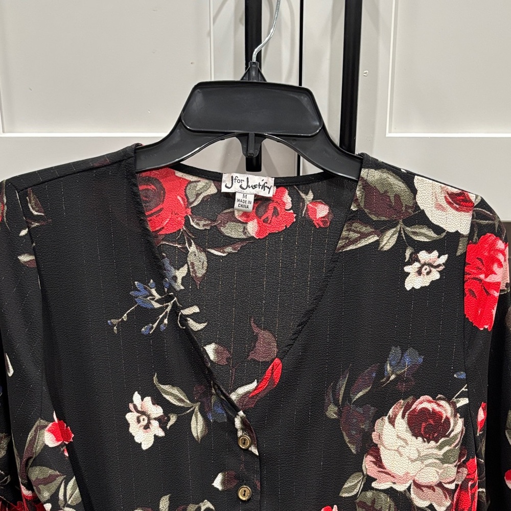 J for Justify Red Floral dress